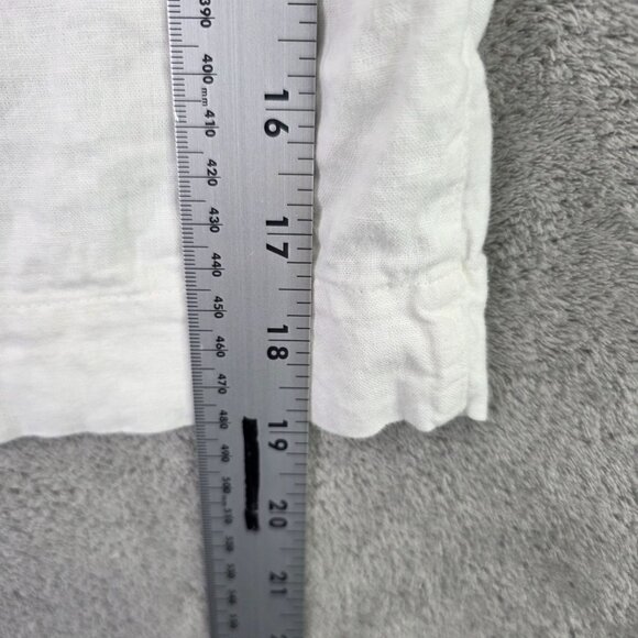 Womens Cynthia Rowley White Linen Rayon Blend Shorts Drawstring Pockets 2X - Picture 8 of 9